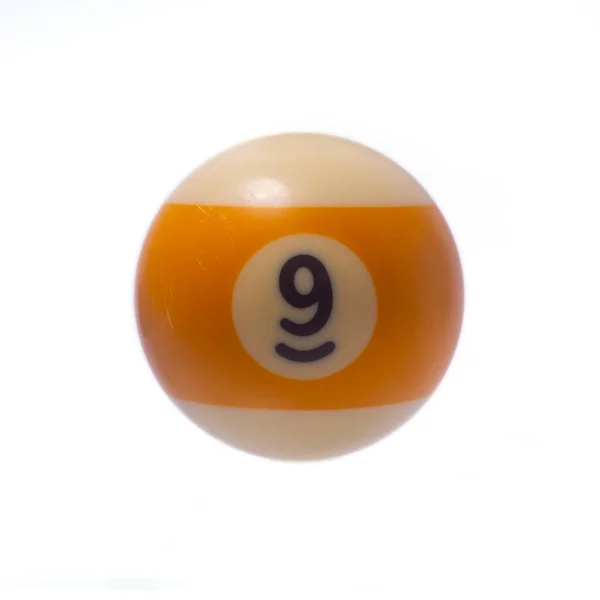 Pool Ball Nummer Isoliert Auf Weißem Hintergrund Nahaufnahme — Stockfoto