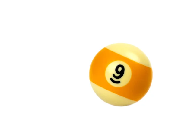 Pool Ball Number Isolated White Background Close — Stock Photo, Image