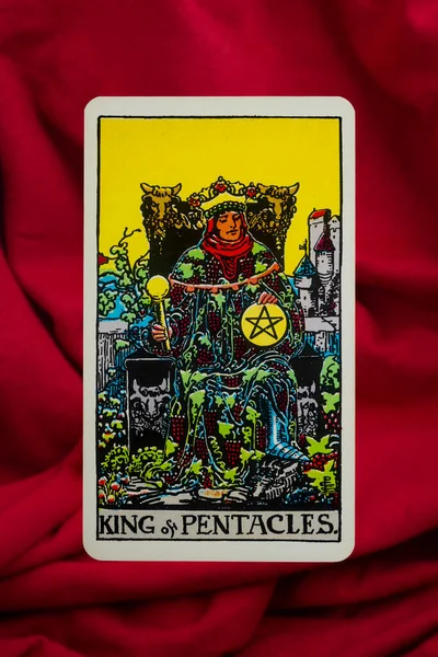 Yala Province June 2022 Pentacles Tarot Card Rider Waite Deck — 스톡 사진