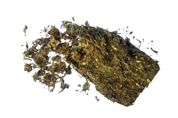 Cannabis Ricreativa Secca Isolata Sfondo Bianco Bastoncini Cannabis Essiccati — Foto Stock