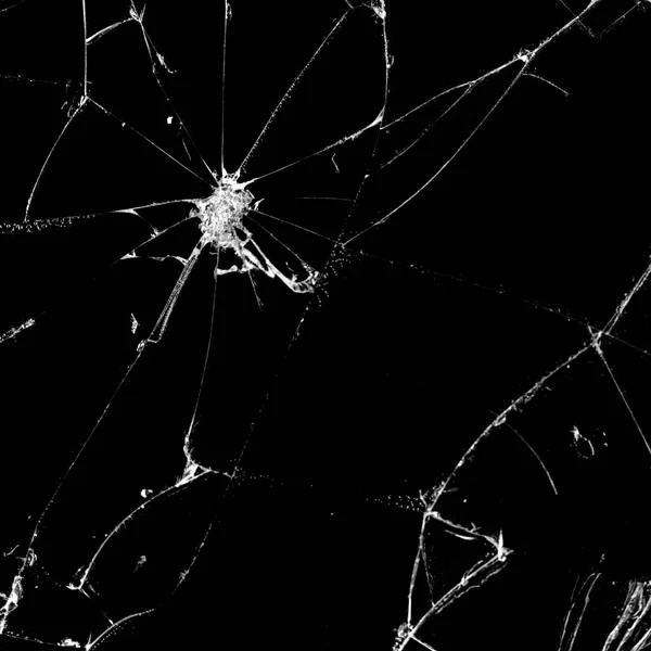 Texture broken glass with cracks. Broken glass. Abstract black background.