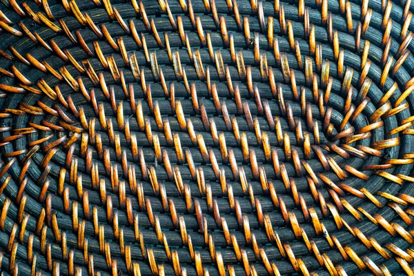 Rattan Wicker Texture Handmade Brown Texture Background Natural Pattern Woven — Foto de Stock
