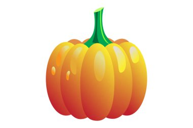 Beyaz bir arka plan üzerinde izole turuncu kabak.