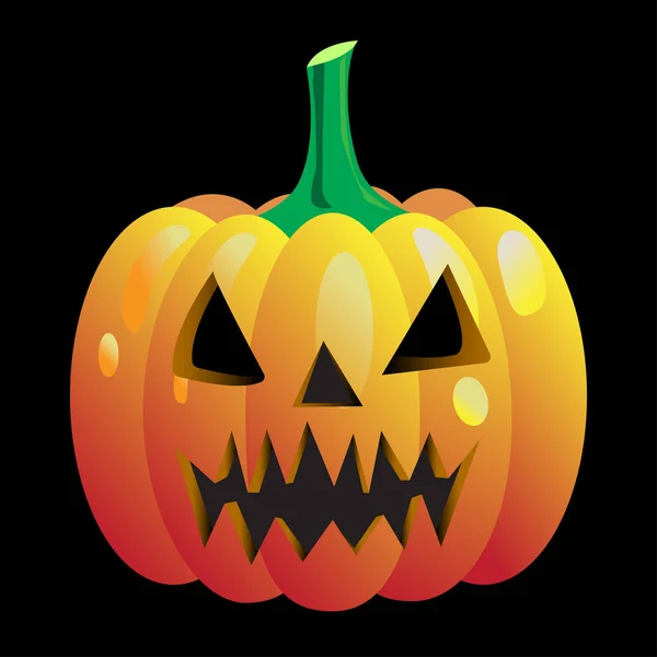 Zucca Sfondo Bianco Zucca Arancione Festa Halloween Illustrazione Vettoriale — Vettoriale Stock