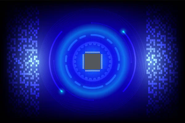 Αφηρημένη Τεχνολογία Digital Cpu Chip Abstract Background Vector Design — Διανυσματικό Αρχείο