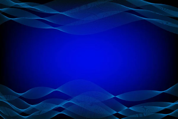 Abstract Background Dynamic Linear Waves Technology Texture Blue Background Vector — Stock Vector