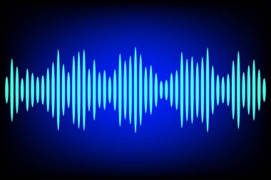 Dijital dalga ses dalgaları dijital eşitleyici. Vektör illüstrasyon Soyut teknoloji arkaplanı.