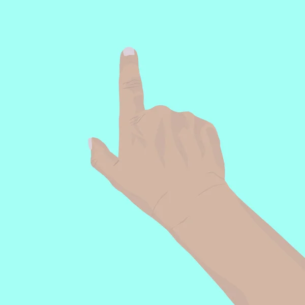 手を指差して 人差し指が画面に触れる 革新技術インターネットビジネスの概念 アイコンベクトルイラスト — ストックベクタ