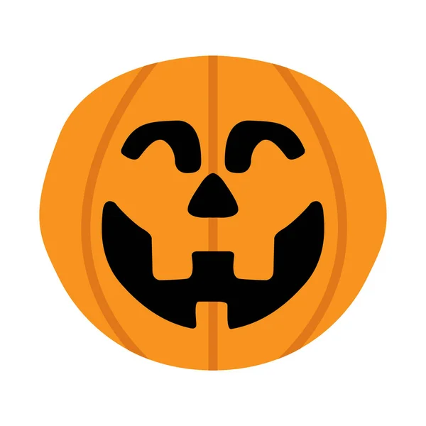 Smiling Pumpkin Halloween Pumpkin Icon Vector Illustration — Stock Vector