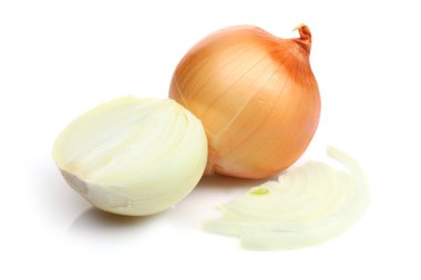 Onions isolated on white background clipart