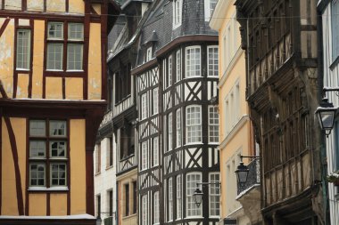Normandiya, rouen pitoresk eski evde
