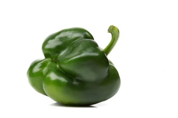 Pimenta doce verde no fundo branco — Fotografia de Stock