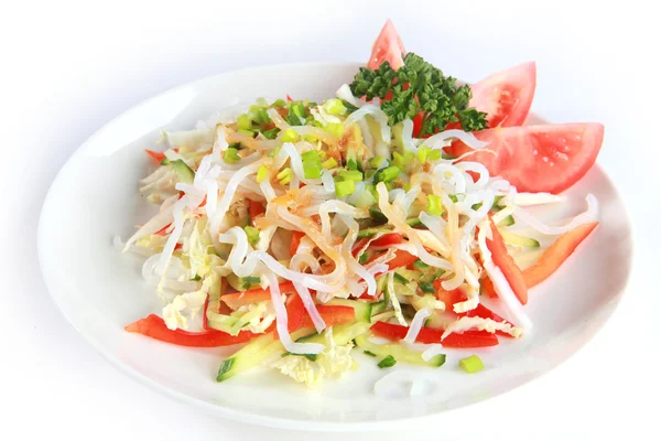 Zöldséges tészta saláta — Stock Fotó