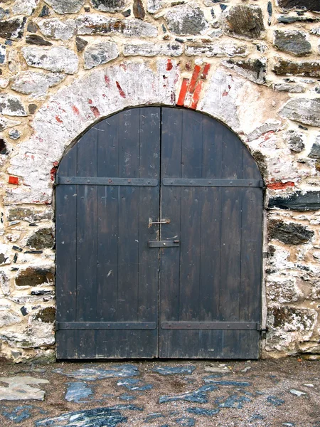 Altmodische Tür mit Türgriff — Stockfoto