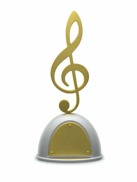Treble clef trophy cup — Stock Photo, Image