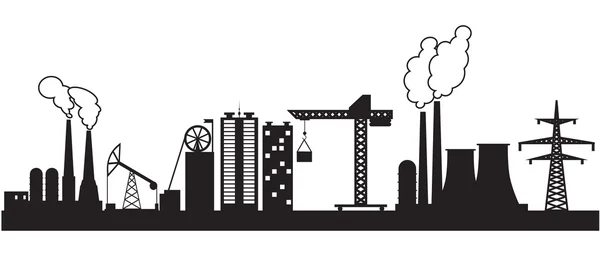 Acht städtische und industrielle Gebäude — Stockvektor
