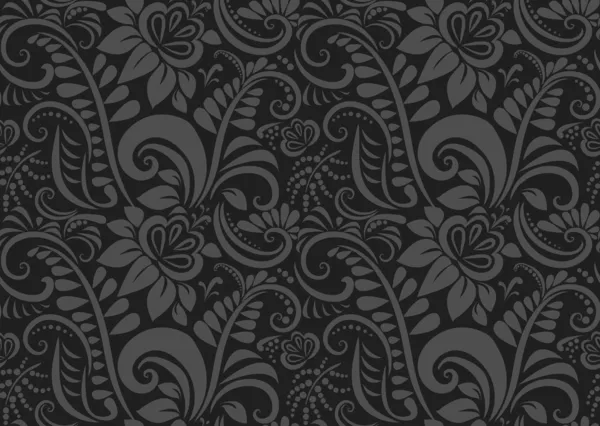 Retro floral wallpaper. Seamless — Stock Vector