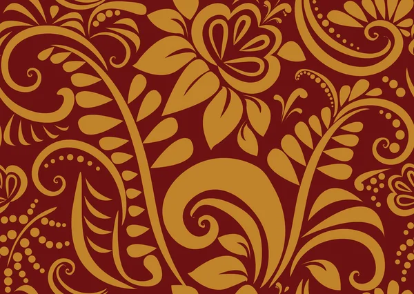 Papel de parede floral retro. Sem emenda — Vetor de Stock