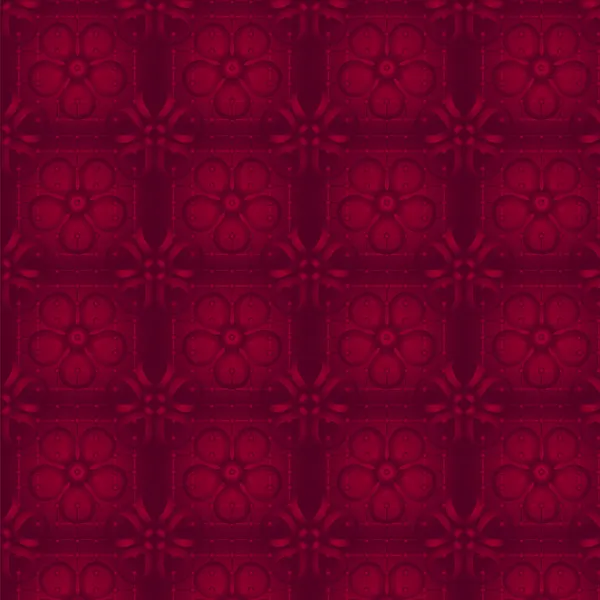Květinové červená tapeta. bezešvé — Stockový vektor