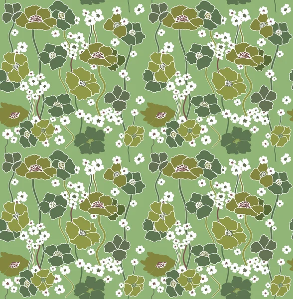 Floral wallpaper. Seamless — Stock Vector