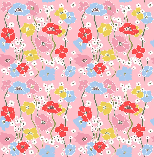 Bloemen wallpaper. naadloze — Stockvector