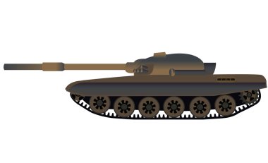 Rus tankı t-72 yan görünüm