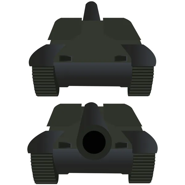 Panzer Vorder- und Rückseite — Stockvektor