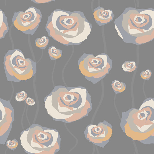 Floral rose background, seamless