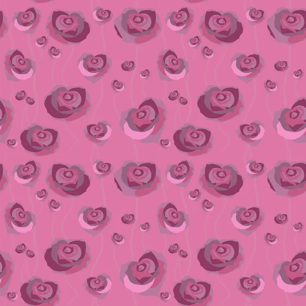 Fond rose floral, sans couture — Image vectorielle