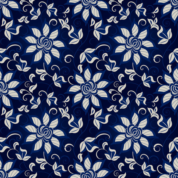 Floral abstract background, seamless