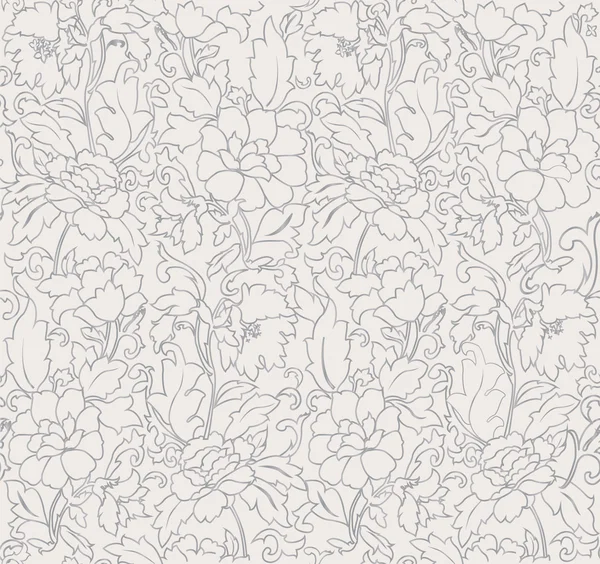 Fondo abstracto floral sin costuras. Ilustración vectorial — Vector de stock