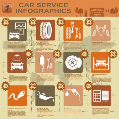 Araba Servisi, tamir infographics