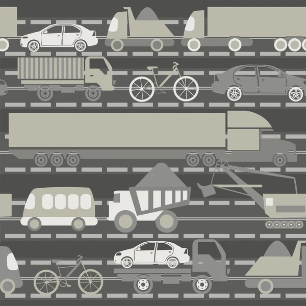 Serviço de carro e alguns tipos de fundo de transporte — Vetor de Stock