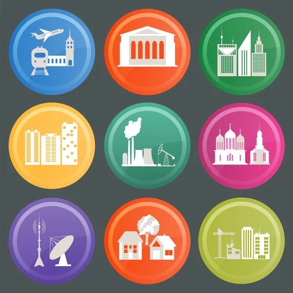 Set of icons infrastructure city — Stock Vector