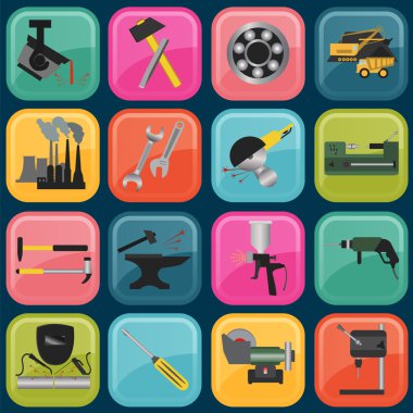 metal işleme araçları simgeleri ayarla