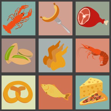 bira aperatifler, senin infographics oluşturmak için set simgeleri