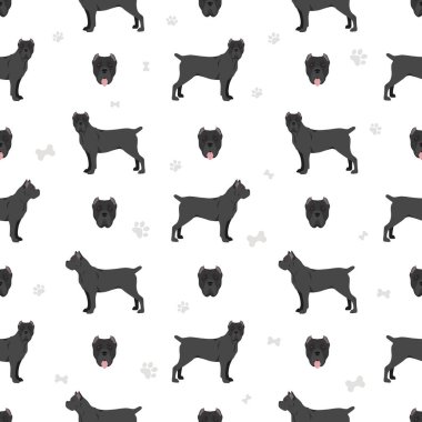 Çubuk dikişsiz desen. Farklı pozlar, farklı renkler. Vektör illüstrasyonu