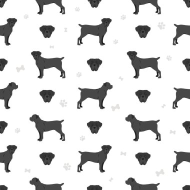 Çubuk dikişsiz desen. Farklı pozlar, farklı renkler. Vektör illüstrasyonu