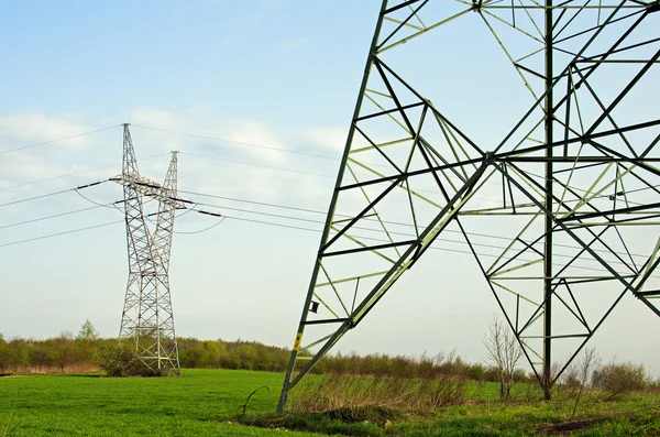 Hochspannungsleitungen — Stockfoto