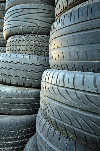 Old used car tires — Stock Photo, Image