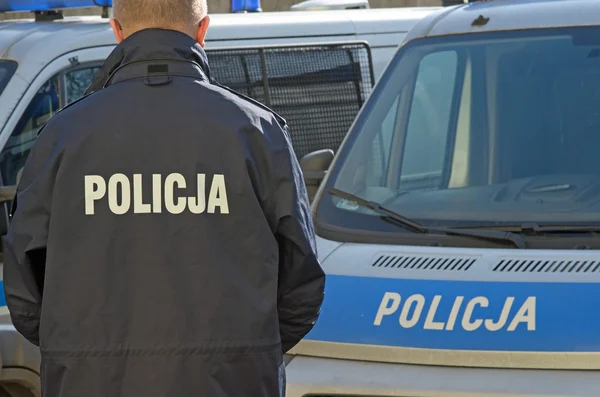 Assinatura da polícia polaca — Fotografia de Stock