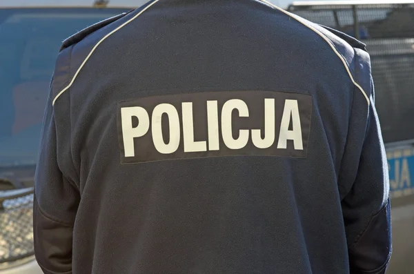 Assinatura da polícia polaca — Fotografia de Stock