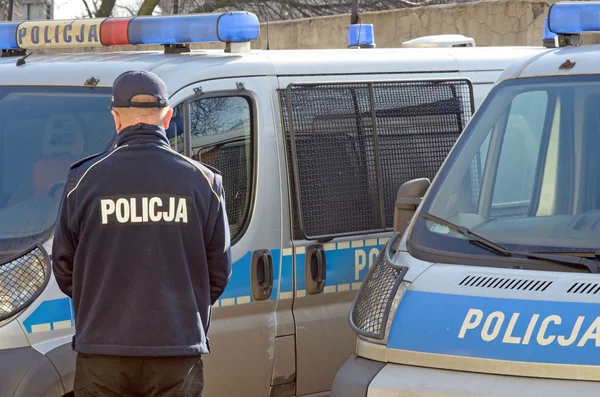 Assinatura da polícia polaca — Fotografia de Stock