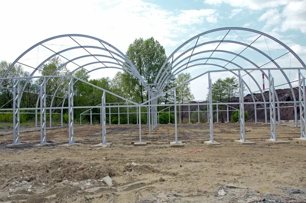 Construction site of modern warehouse — Stock Photo, Image