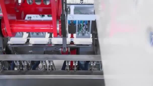 Automated plant. Modern plant. Machines work. Robotic Machine. Automobile plant, modern production of cars. — Wideo stockowe