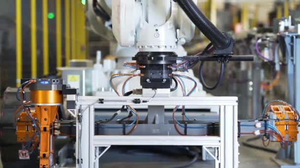 Equipamento Robótico Automatizado Fábrica Produção Massa Comercial Máquinas Modernas Produção — Vídeo de Stock