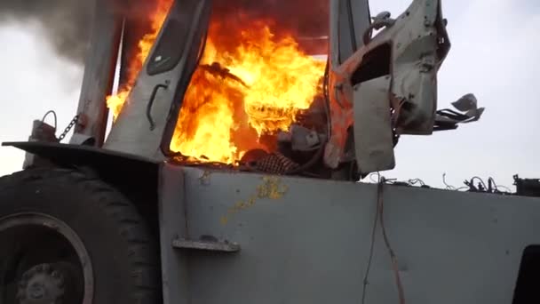 Guerra Verdad Onda Choque Explosión — Vídeo de stock