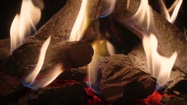 Kandalló Tűz Házban Kényelem Melegség — Stock videók