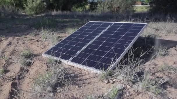 Сонячна Батарея Електростанція Зберігання Батарей Сонячна Панель Електростанції — стокове відео