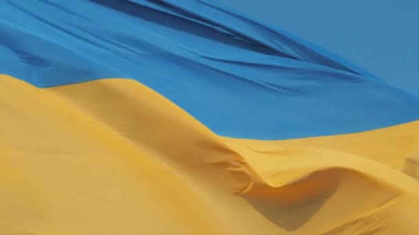 Ucraina Bandiera Sventola Nel Vento Paese Della Libertà — Video Stock
